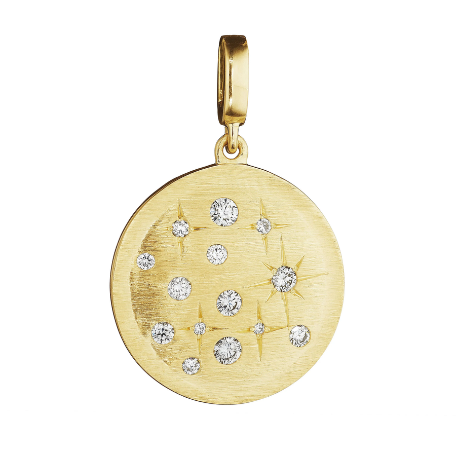 Galaxy 0.35ct Diamond 21.5mm Medallion Enhancer in 18K Yellow Gold, without chain