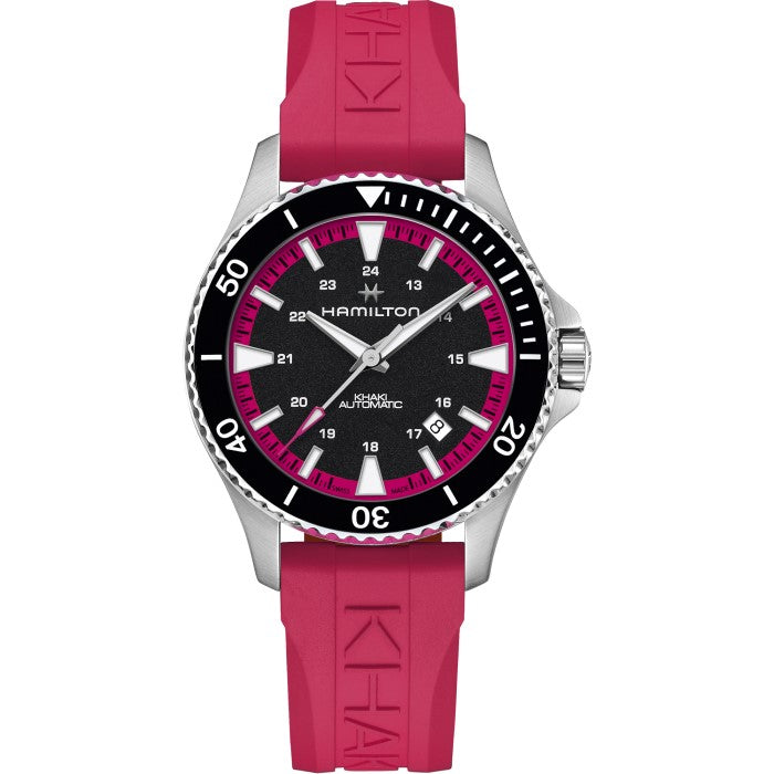 40mm Khaki Navy Scuba Automatic Black Dial Watch