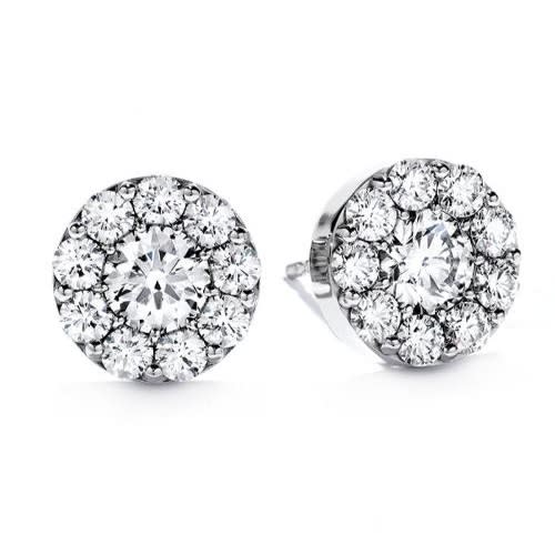 Fulfillment 2.95-3.05ct Diamond Round Earrings in 18K White Gold