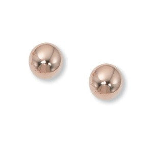 14K ROSE GOLD 6MM BALL STUD EARRINGS