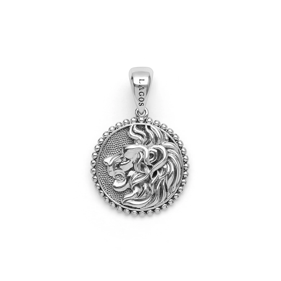 Anthem 20mm Lion Pendant in Sterling Silver