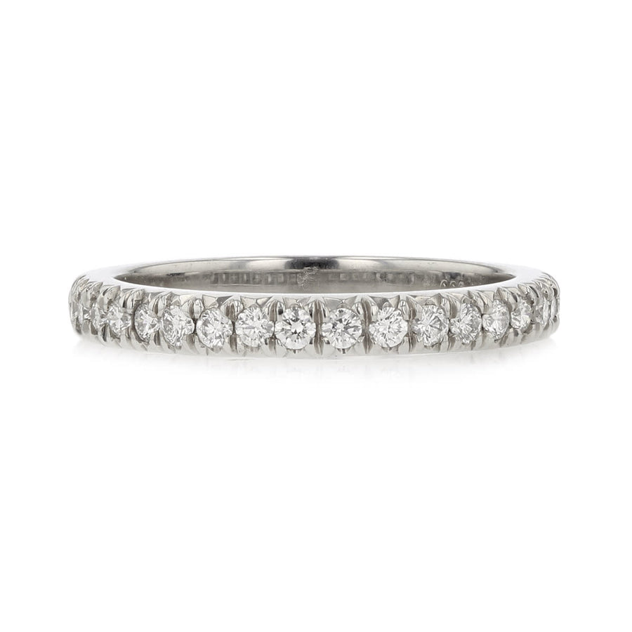 0.32ct Diamond Partway Band in Platinum, Size 6.5