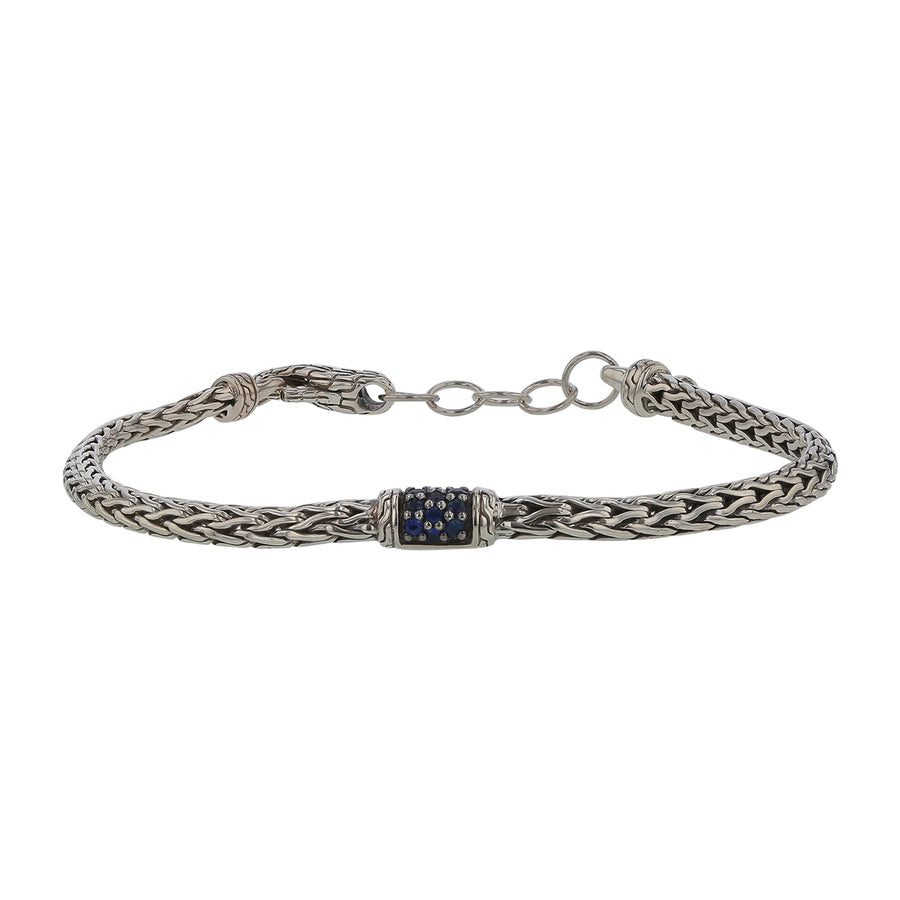 John Hardy Blue Sapphire Ivy Bracelet in Sterling Silver 7.75"