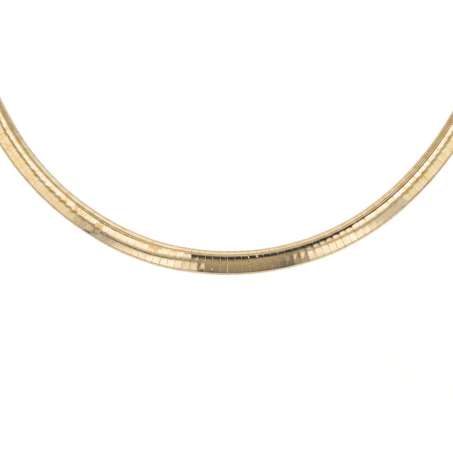 6mm Omega Necklace in 10K Yellow Gold 18"