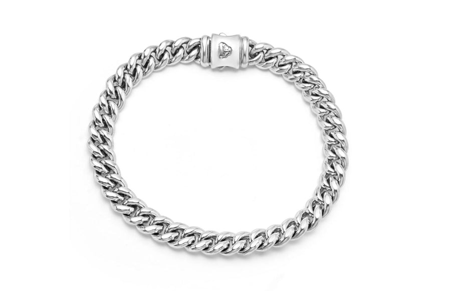 Anthem Curb Chain Bracelet in Sterling Silver, Size 7
