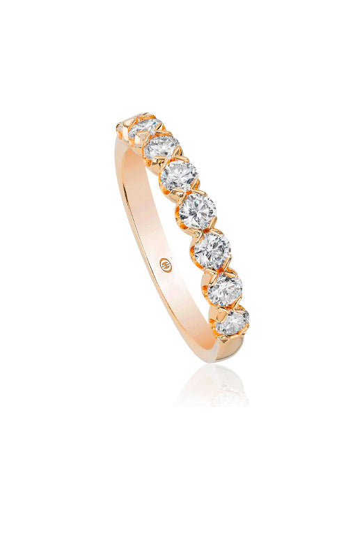 0.54ct Diamond Partway Band in 14K Yellow Gold, Size 6.5