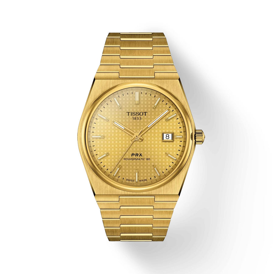40mm PRX Powermatic 80 Watch with Champagne Dial Watch in Stainless Steel with Yellow Gold PVD, Bracelet
