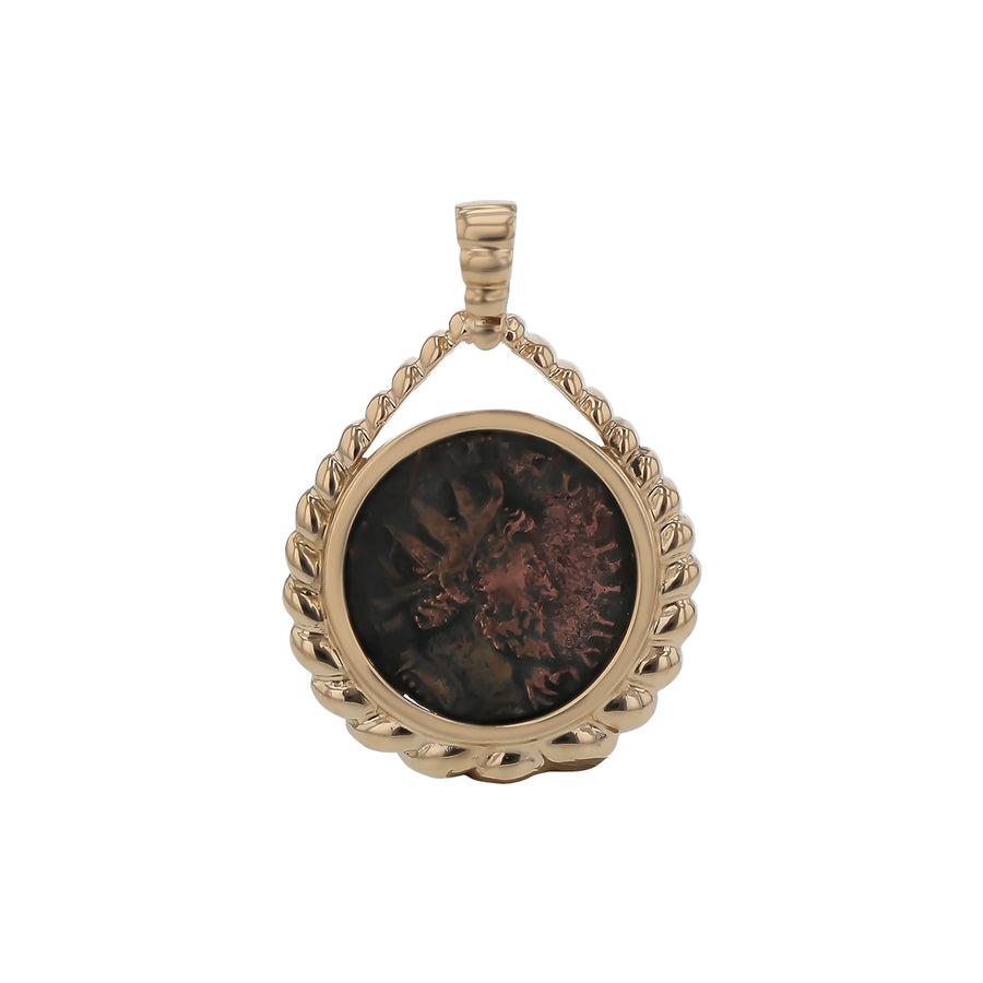 Bezel Set Coin Pendant Only in 14k Yellow Gold