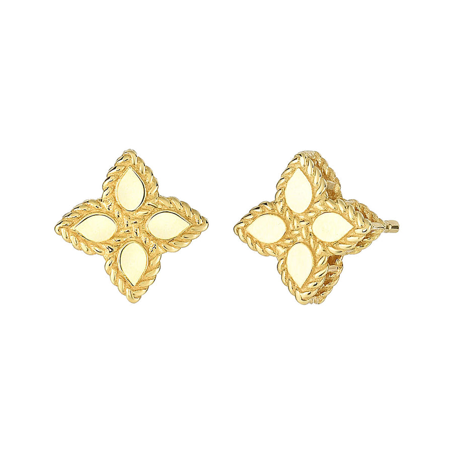 Princess Flower Earrings in 18K Yellow Gold