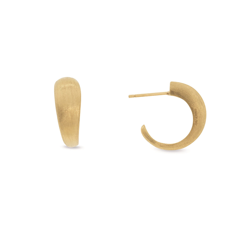 Lucia Huggie Hoop Earrings in 18K Yellow Gold