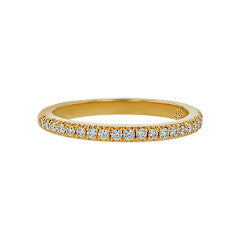 0.20ct Diamond Partway Band in 18K Yellow Gold, size 6.5