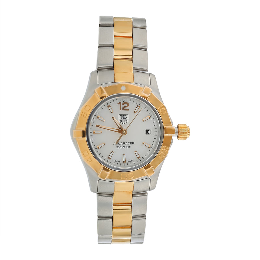 26mm Tag Heuer Aquaracer Watch with Mother of Pearl Dial, Stainless Steel and Gold Toned