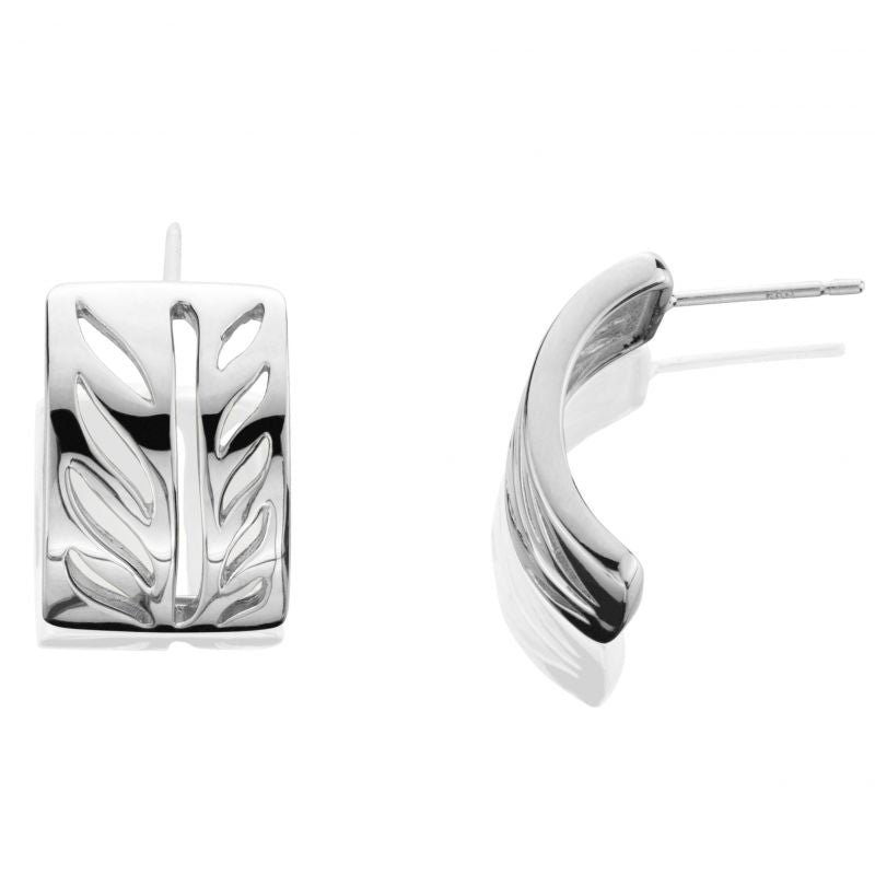 STERLING SILVER HAND CUT EARRINGS