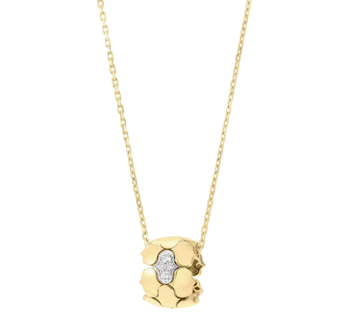 Cobra 0.30ct Diamond Pendant in 18K Yellow and White Gold, 17" chain