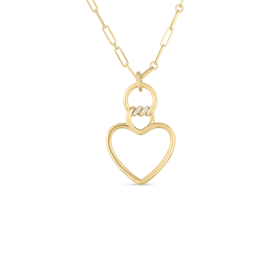 Cialoma 0.15 Diamond Heart Necklace in 18K Yellow Gold
