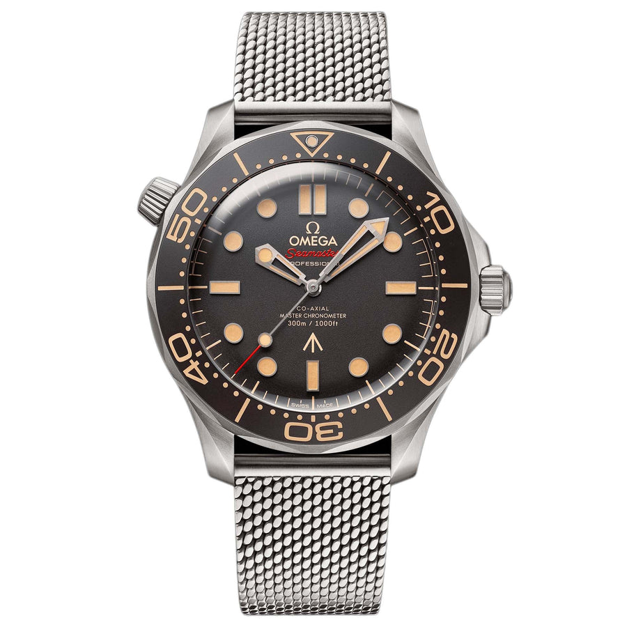 42mm Seamaster Diver 300M 007 Edition Watch with Brown Dial in Titanium, Bracelet
