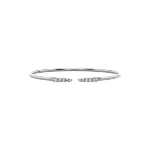 Identity 0.46-0.53ct Diamond Bangle Bracelet in 18K White Gold, size large
