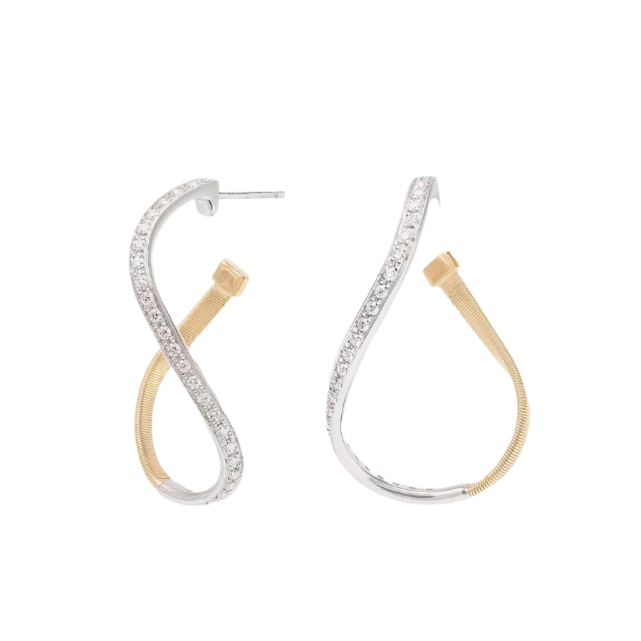 Marrakech 0.37ct Diamond Twist Earrings in 18K Yellow Gold