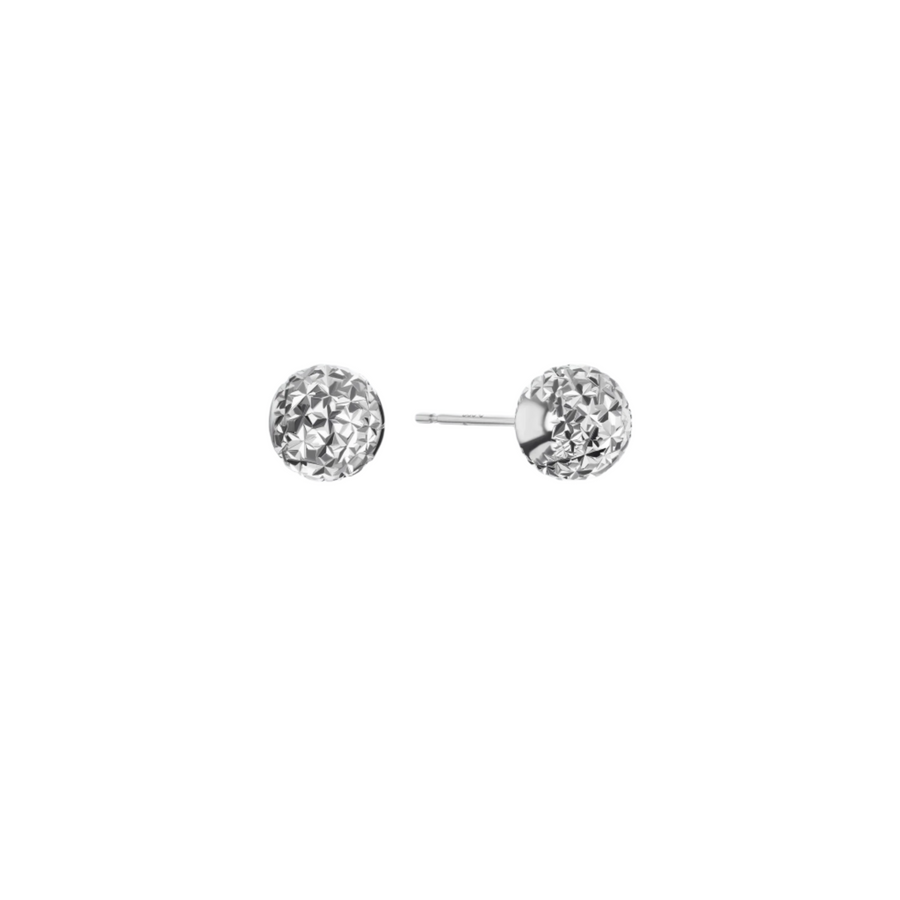 Lunar 5.35mm Round Stud Earrings in Platinum