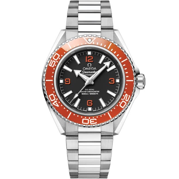 42mm Seamaster Planet Ocean 600M Watch with Black Dial in Stainless Steel, Bracelet