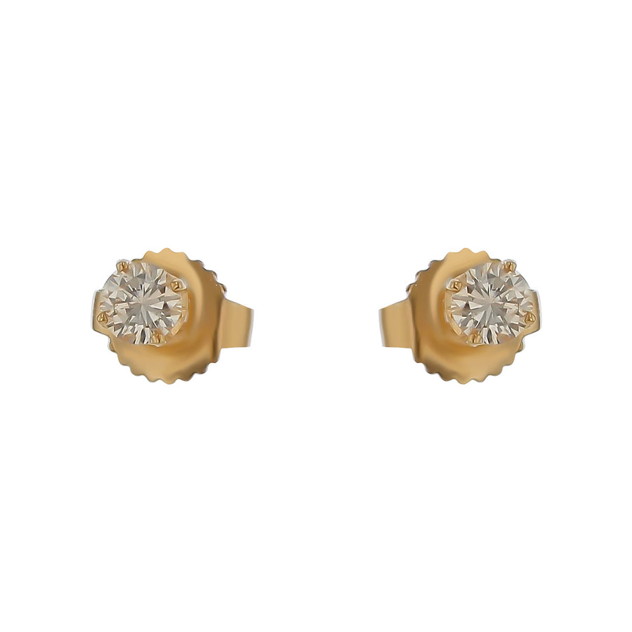 Diamond Stud Earrings in 14K Yellow Gold