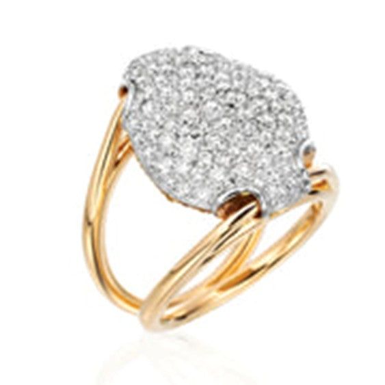 Gallet 2.32ct Yellow Sapphire and 1.55ct Diamond Reversible Ring in 18K Yellow and White Gold, size 7