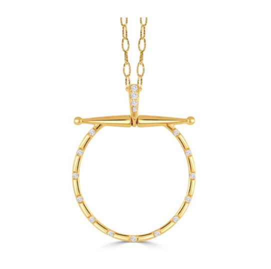 Equestrian 0.22Ct Diamond Pendant only in 18k Yellow Gold