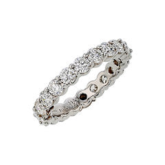 2.50ct Diamond Eternity Band in Platinum, size 6.5