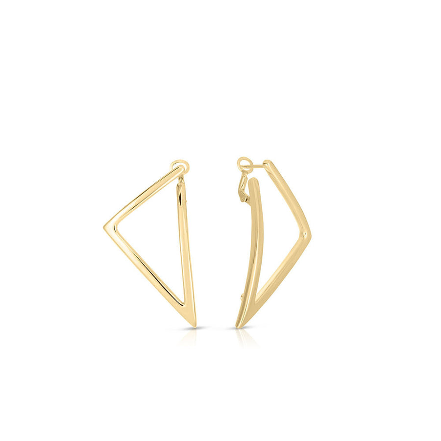 Oro Classic Triangle Earrings in 18K Yellow Gold