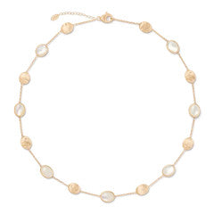 Siviglia Mother of Pearl Necklace in 18K Yellow Gold, 16.5"