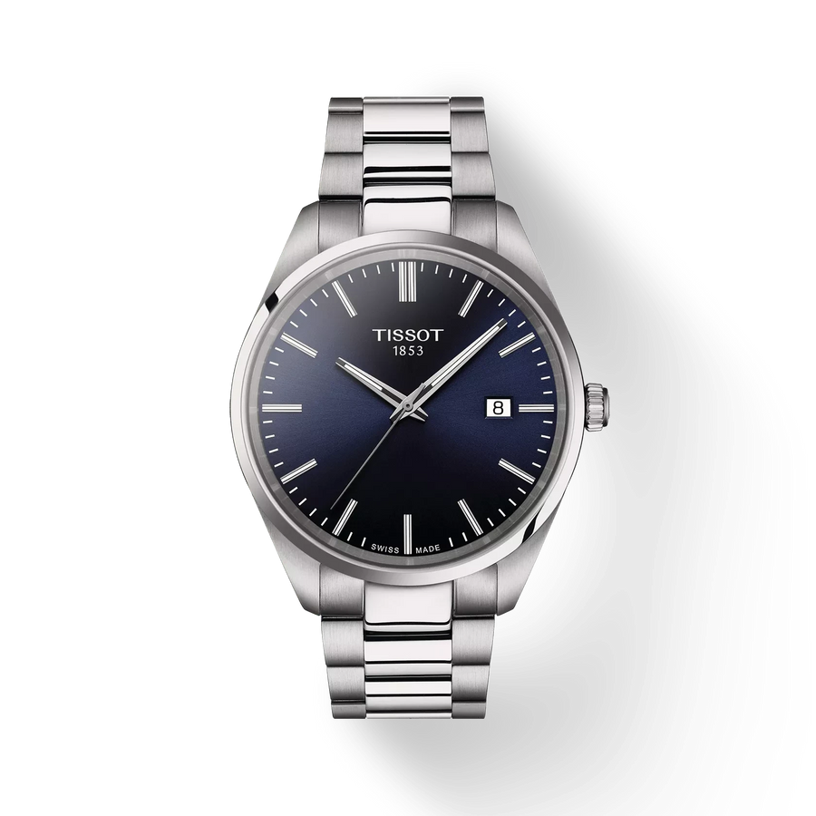 40mm PR 100 Quartz Watch with Blue Dial in Stainless Steel, Bracelet
