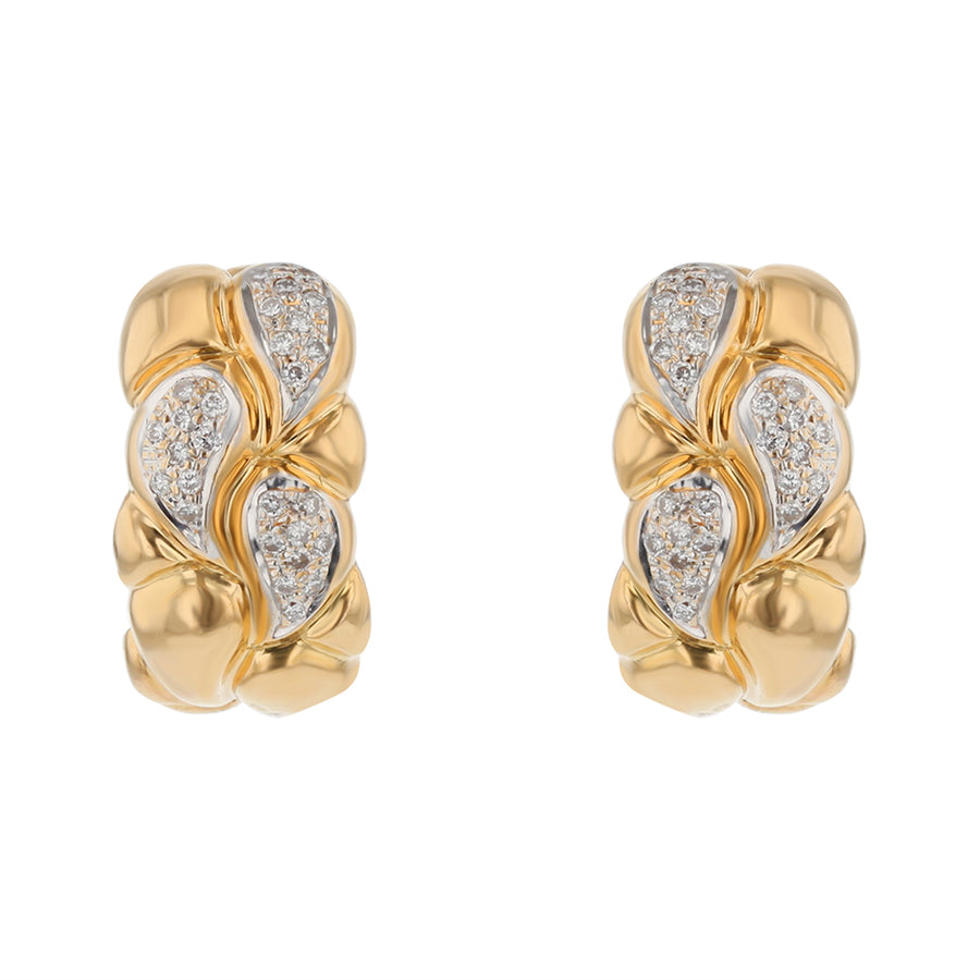 0.54ct Round Diamond Drop Earrings in 18k Yellow Gold