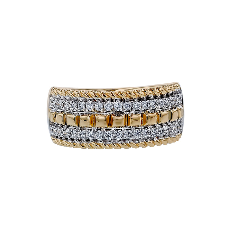 0.28ct Diamond Ring in 14K Yellow Gold, size 6