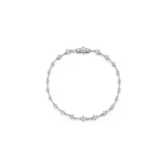 Cascade 1.61ct Diamond Station Tennis Bracelet in 18K White Gold