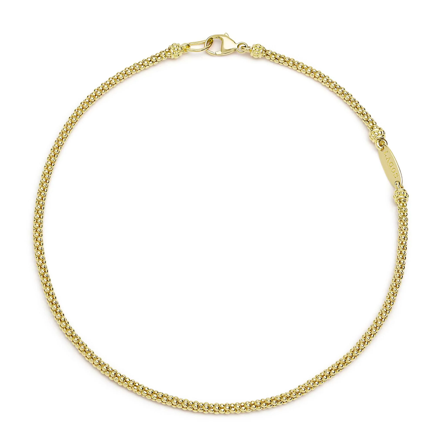 Anthem Popcorn Rope Bracelet in 18K Yellow Gold, size medium