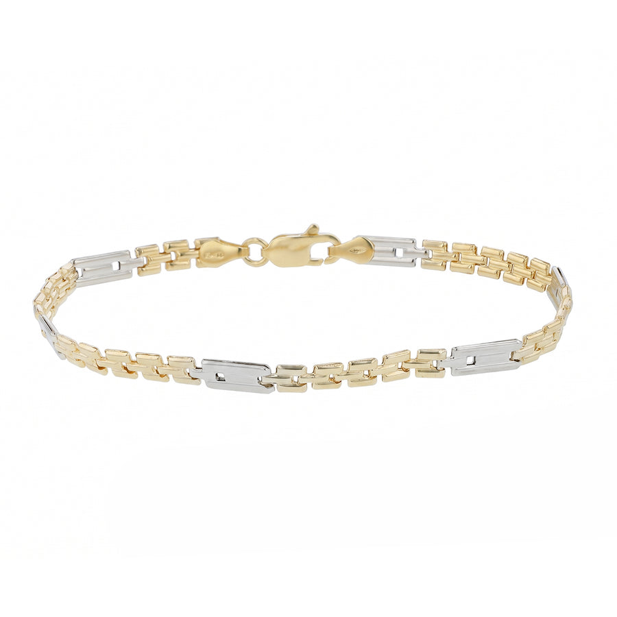 Flat Link Bracelet in 18K Yellow Gold 8"