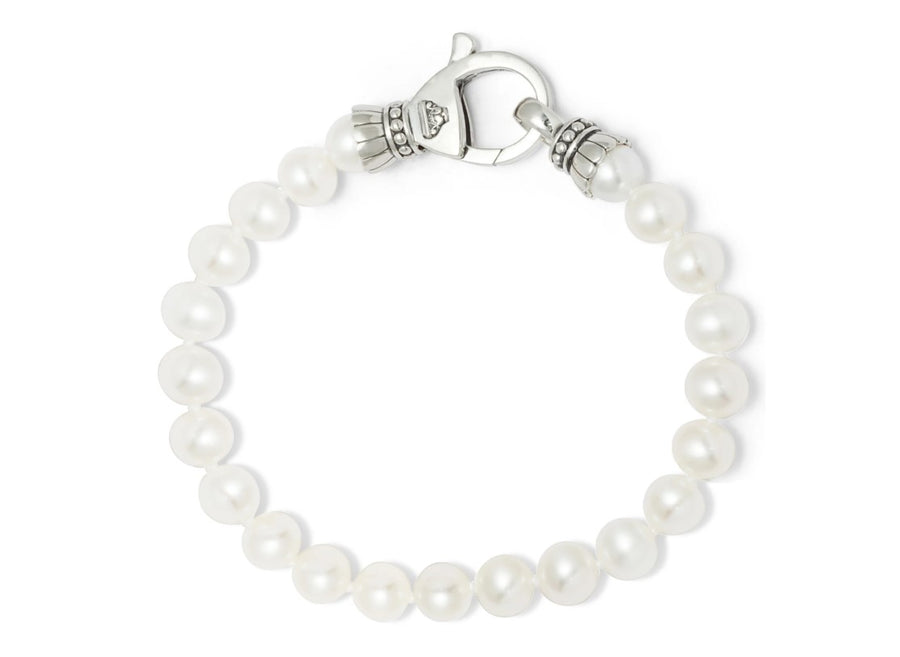 Luna 7-8mm Freshwater Pearl Bracelet in Sterling Silver with Lobster Clasp, size 7