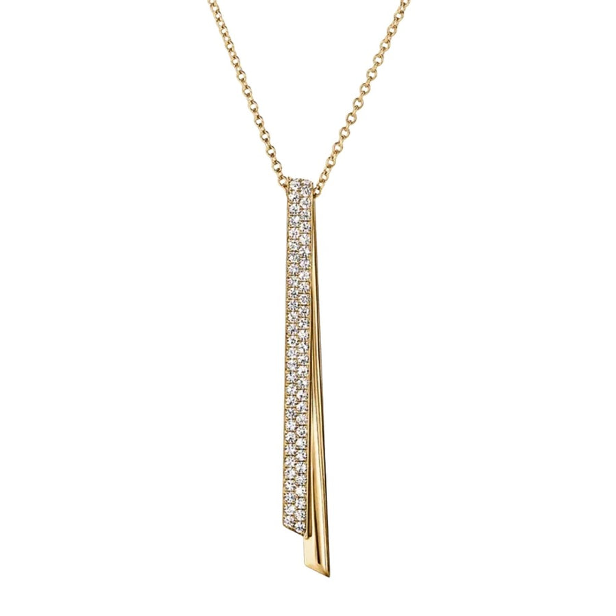 INSIDE/OUT 0.48ct Diamond Flip Drop Pendant in 18K Yellow Gold, 18" chain