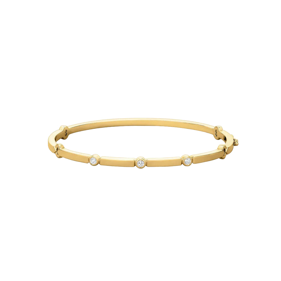 Copley 0.12-0.19ct Diamond Multi Stone Bangle in 18K Yellow Gold