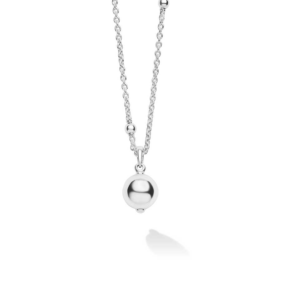 Caviar Bubbly Bead Pendant in Sterling Silver, 16-18"