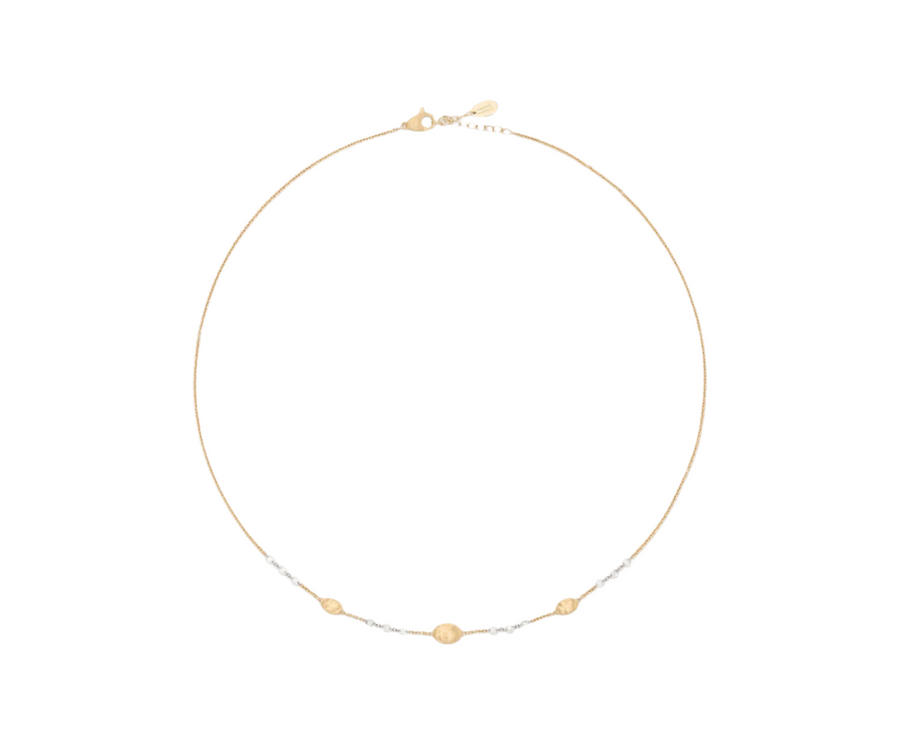 Siviglia 0.57ct Diamond Beaded Necklace in 18K Yellow Gold 16.5"