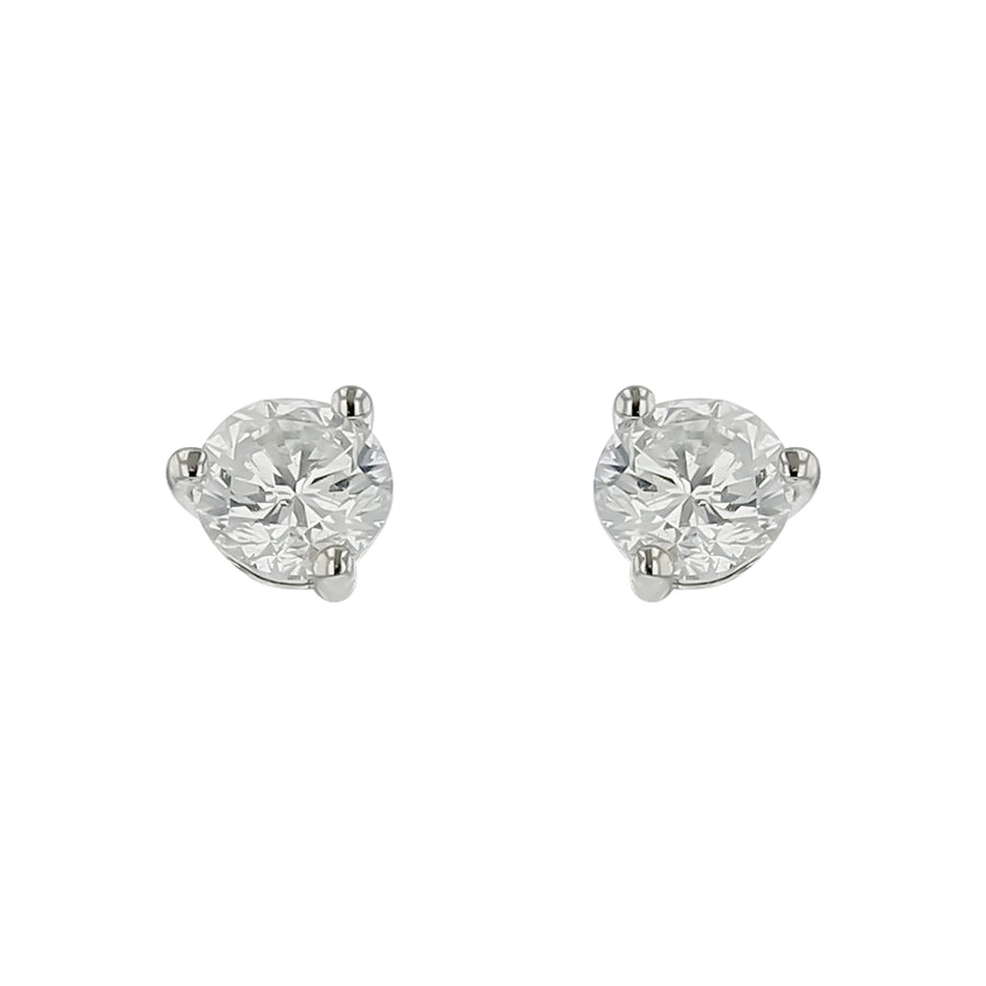 0.75ct Diamond Stud Earrings in 14K White Gold