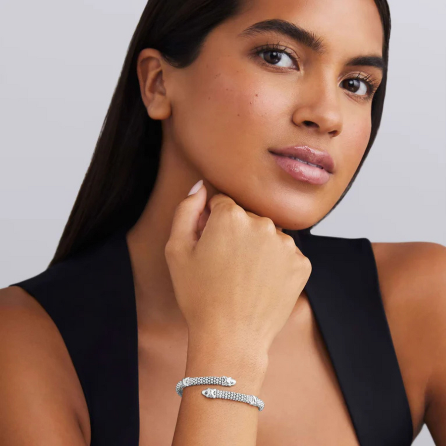 Embrace Versa 5mm Bypass Bracelet in Sterling Silver, 7"