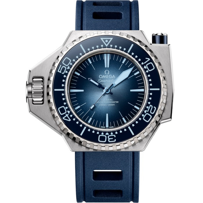 55x45mm Seamaster Ploprof 1200M Watch with Blue Dial in Stainless Steel, Strap