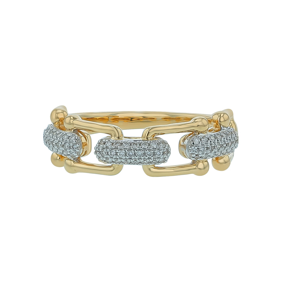 0.20ct Diamond Ring in 14K Yellow and White Gold, size 6