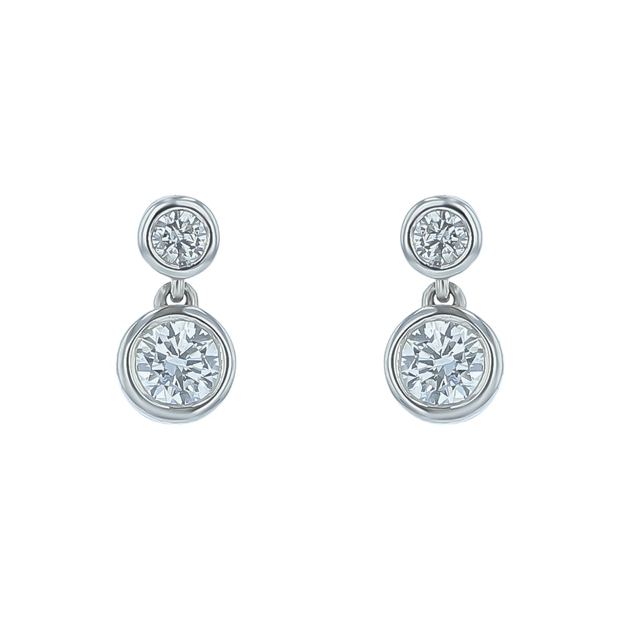 0.60ct Diamond Drop Earrings in 14K White Gold