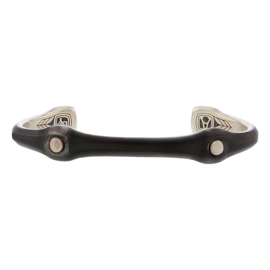 David Yurman Black Cuff Bracelet in Sterling Silver