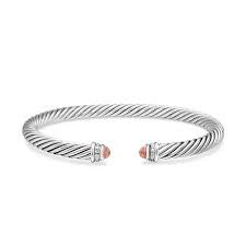 Cable Classics Bracelet with Morganite and Diamonds