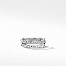 The Crossover Collection Ring with Diamonds