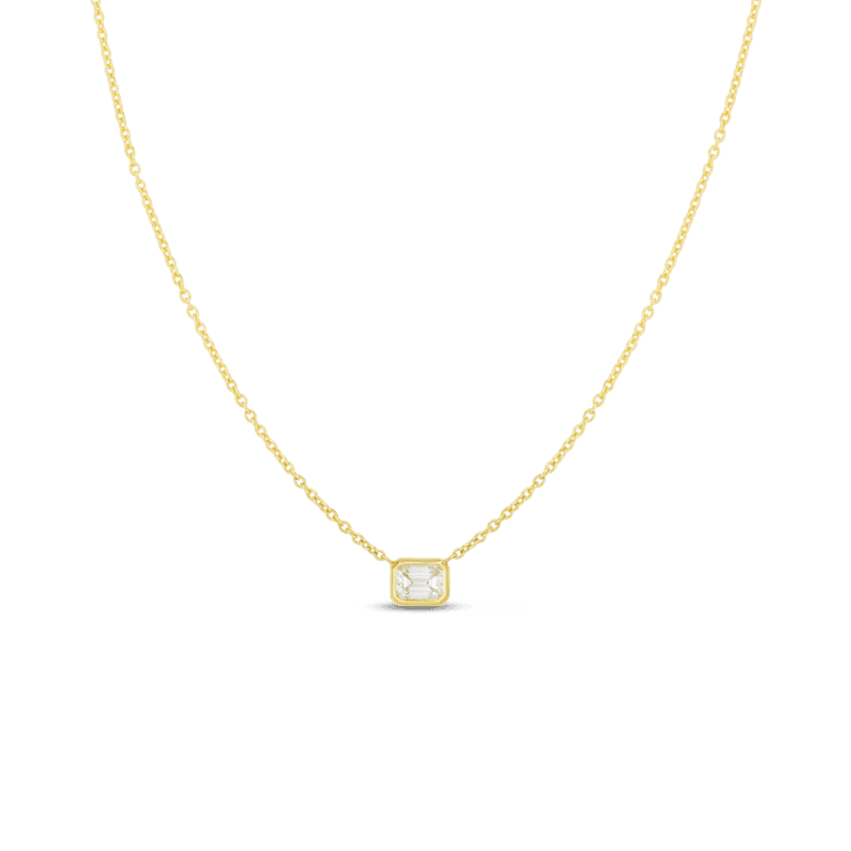 Diamonds by the Inch 0.17Ct Diamond Bezel Necklace in 18K Yellow Gold, 17in